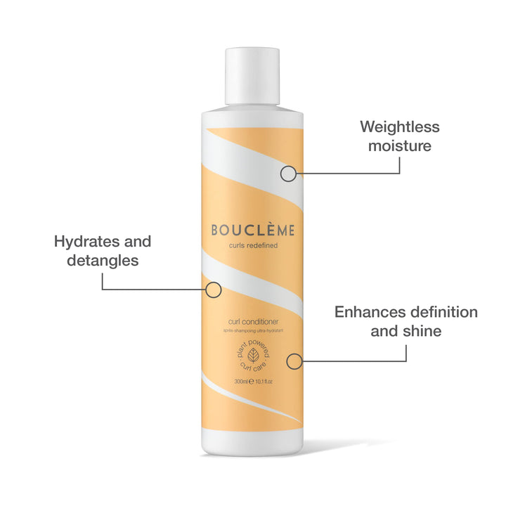Tube of curl conditioner, 300 ml, rich creamy texture for defined curls