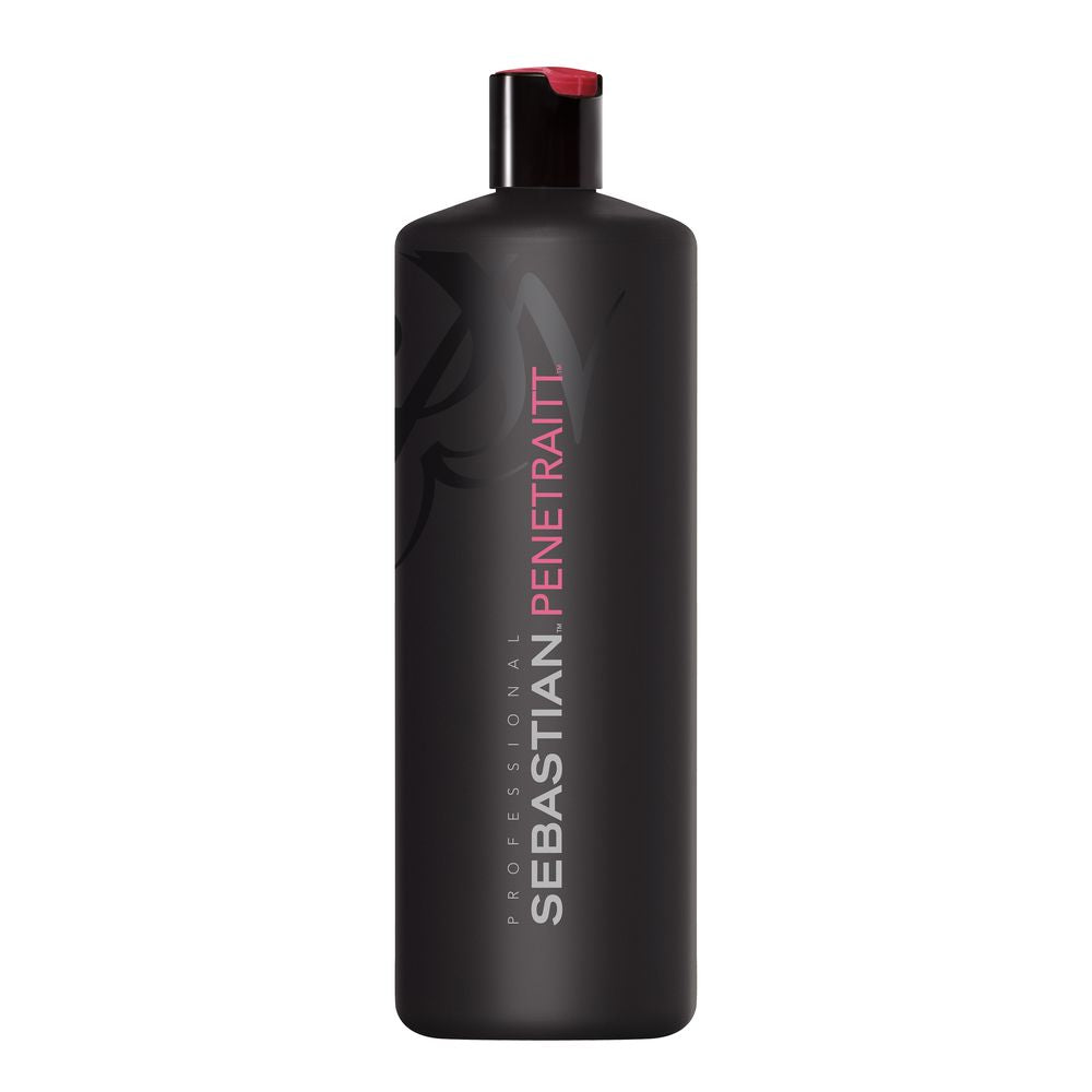 1,000 ml bottle of strengthening rescue shampoo for damaged, colour-treated hair