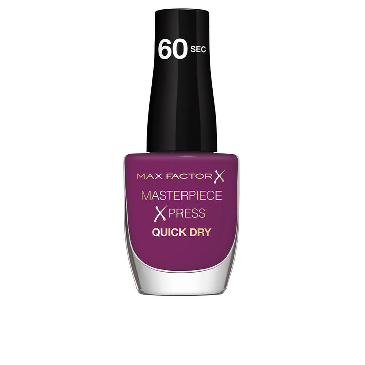 8 ml plum fast‑dry nail polish bottle with glossy finish