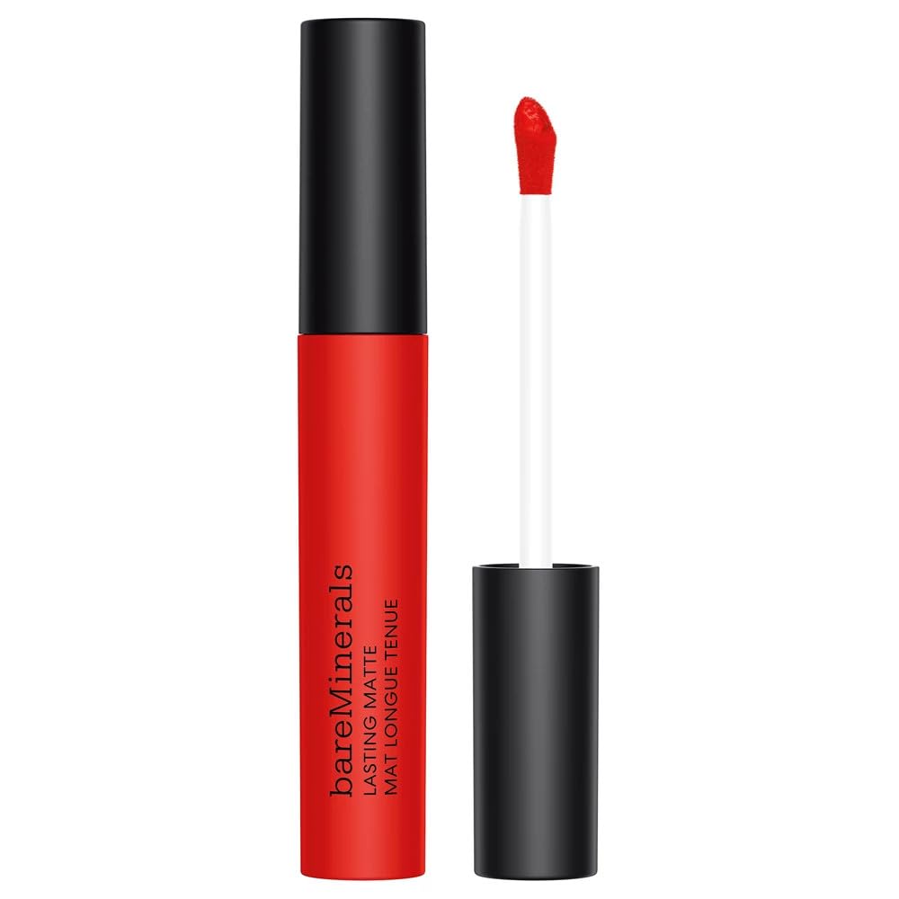 Satin-finish daring liquid lip, 4 ml, deep colour in tube with wand applicator
