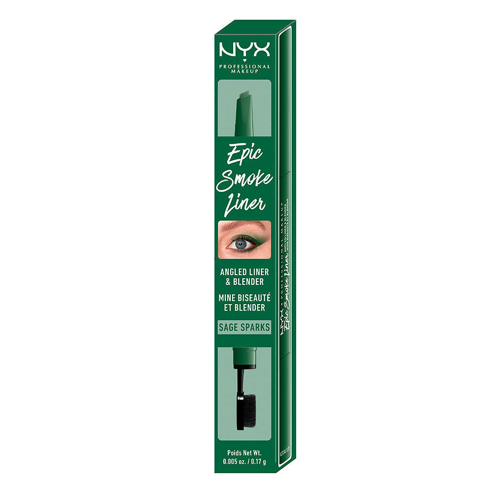Small pot of sage-green cream eye liner with fine sparkle, 13.5 g.