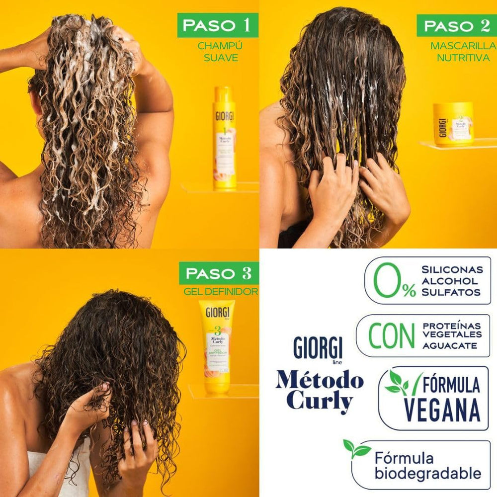 Clear 250 ml curl-defining gel with avocado and plant proteins, Unisex styling