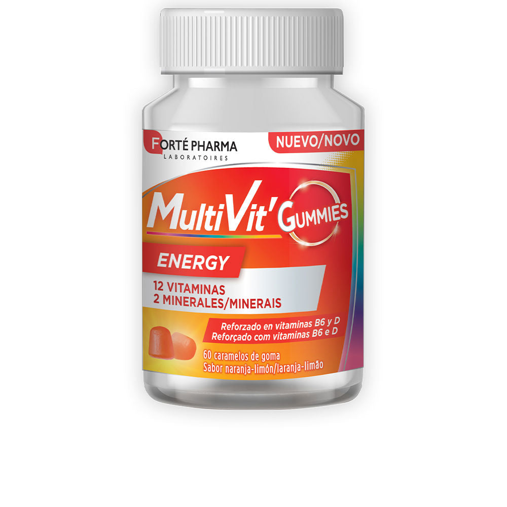 Jar of orange‑lemon multivitamin gummies, 60 count, Unisex, from age 4