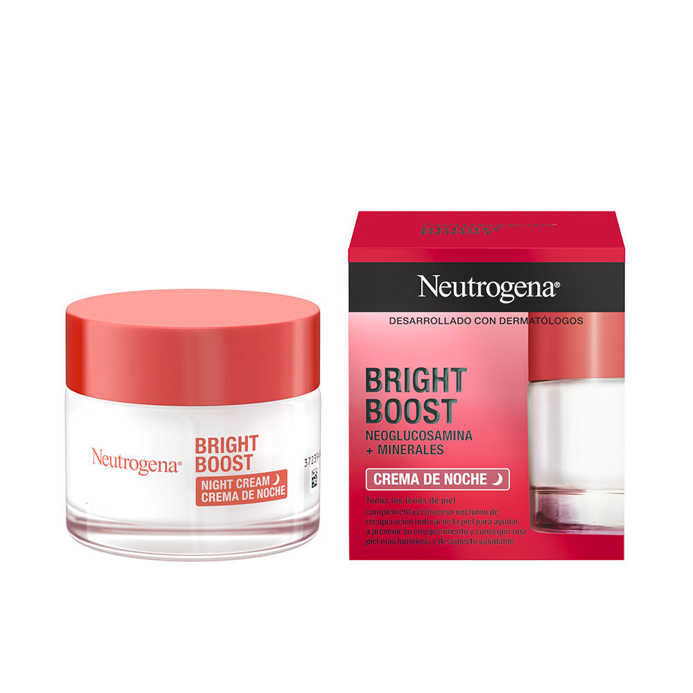 50 ml jar of overnight Bright Boost Night Cream with smooth ivory texture