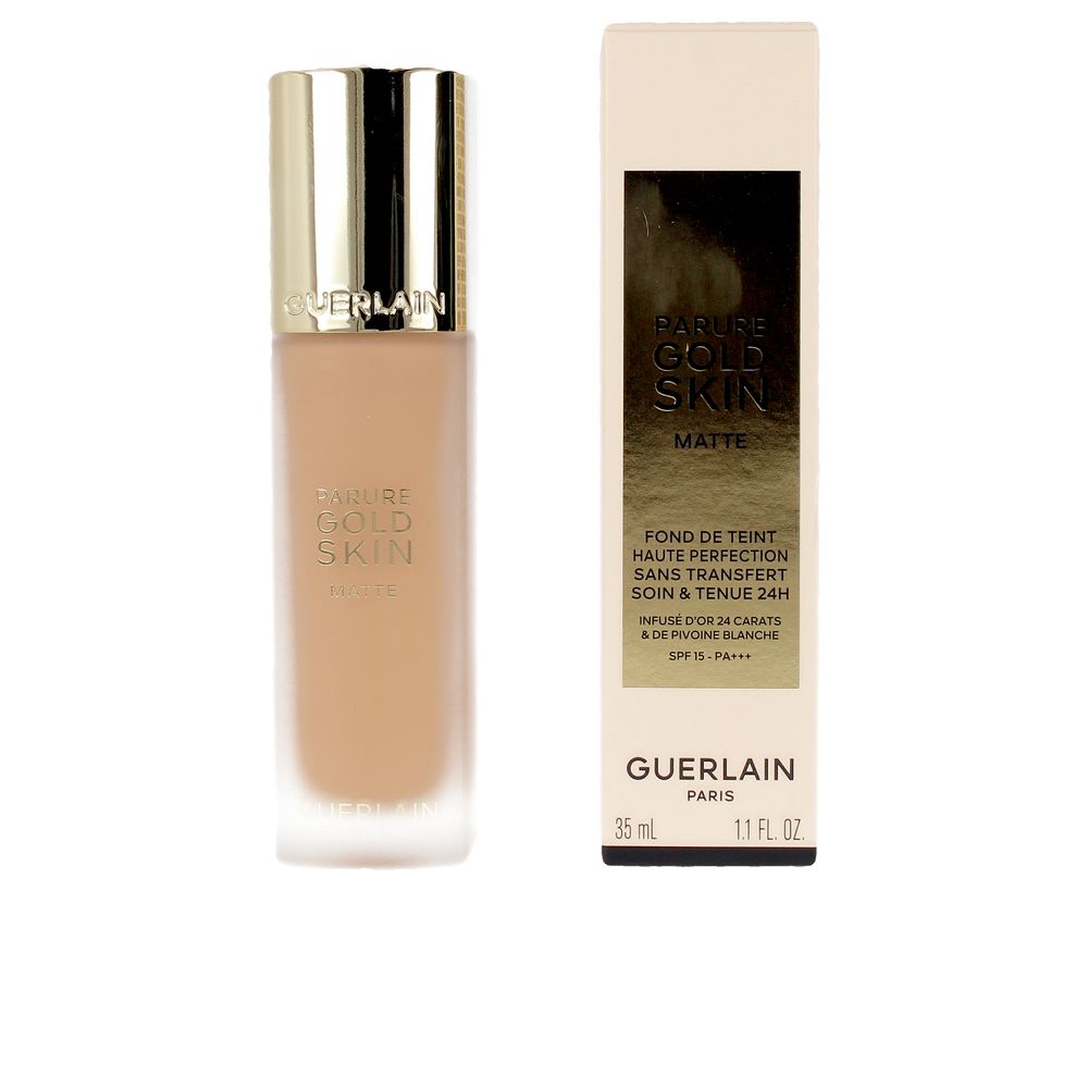35 ml fluid matte foundation with micro‑gold and peony extract, 1C shade