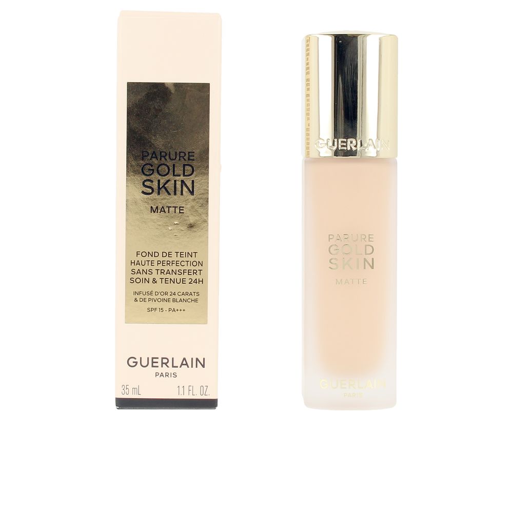 35 ml fluid matte foundation with micro‑gold and peony extract, 1C shade