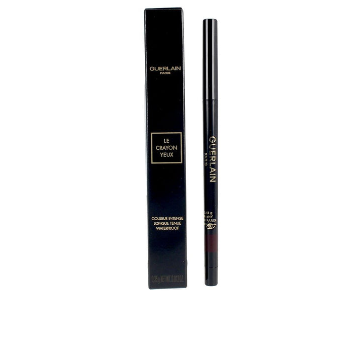 Retractable plum eye pencil, slim black casing, 3 g, built-in sharpener