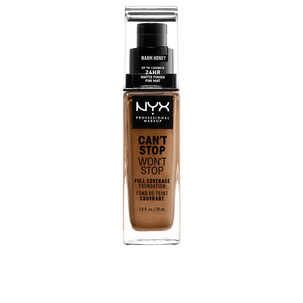 30 ml pump bottle of warm honey liquid foundation, matte finish, Unisex