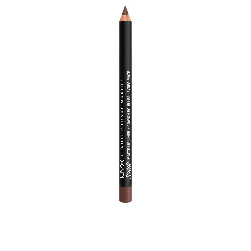 Slim brown suede matte lip liner pencil, 3.5 g, creamy finish