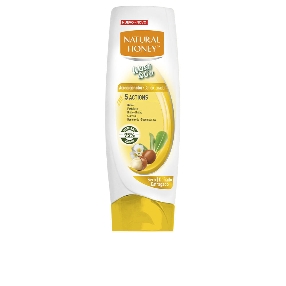 330 ml honey conditioner bottle for dry, damaged hair with almond oil