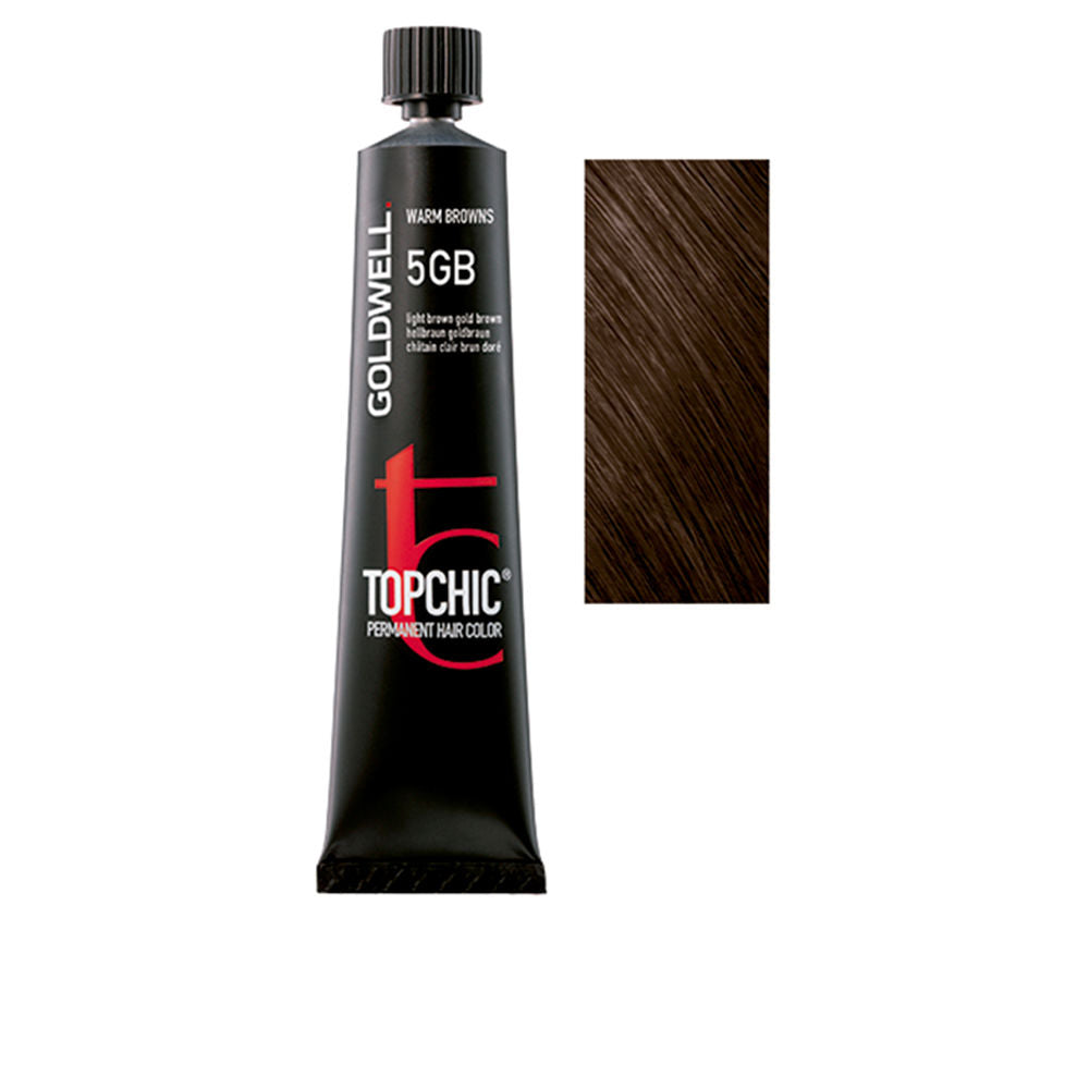 Tube of 5GB permanent creme hair colour, 60 ml, rich glossy brown