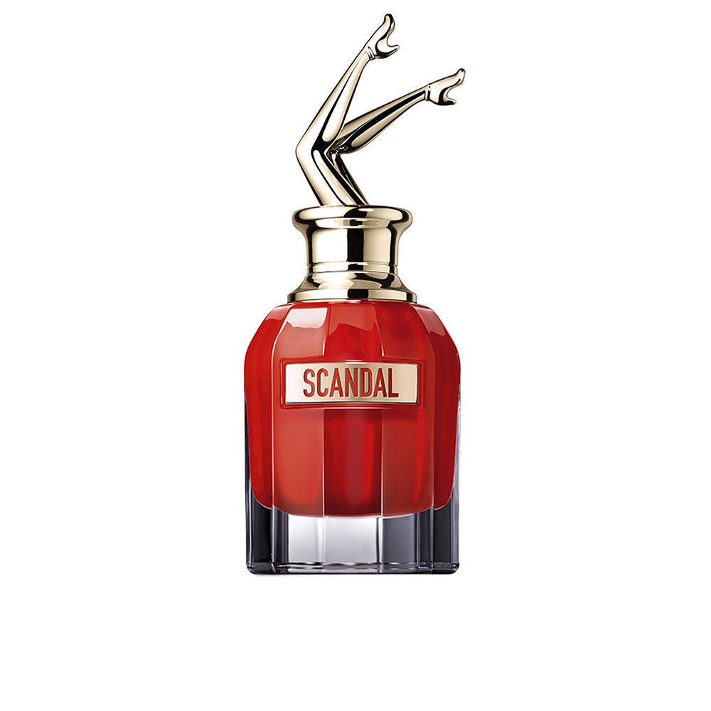 Glossy red bottle with sculptural legs, 80 ml amber-floral perfume