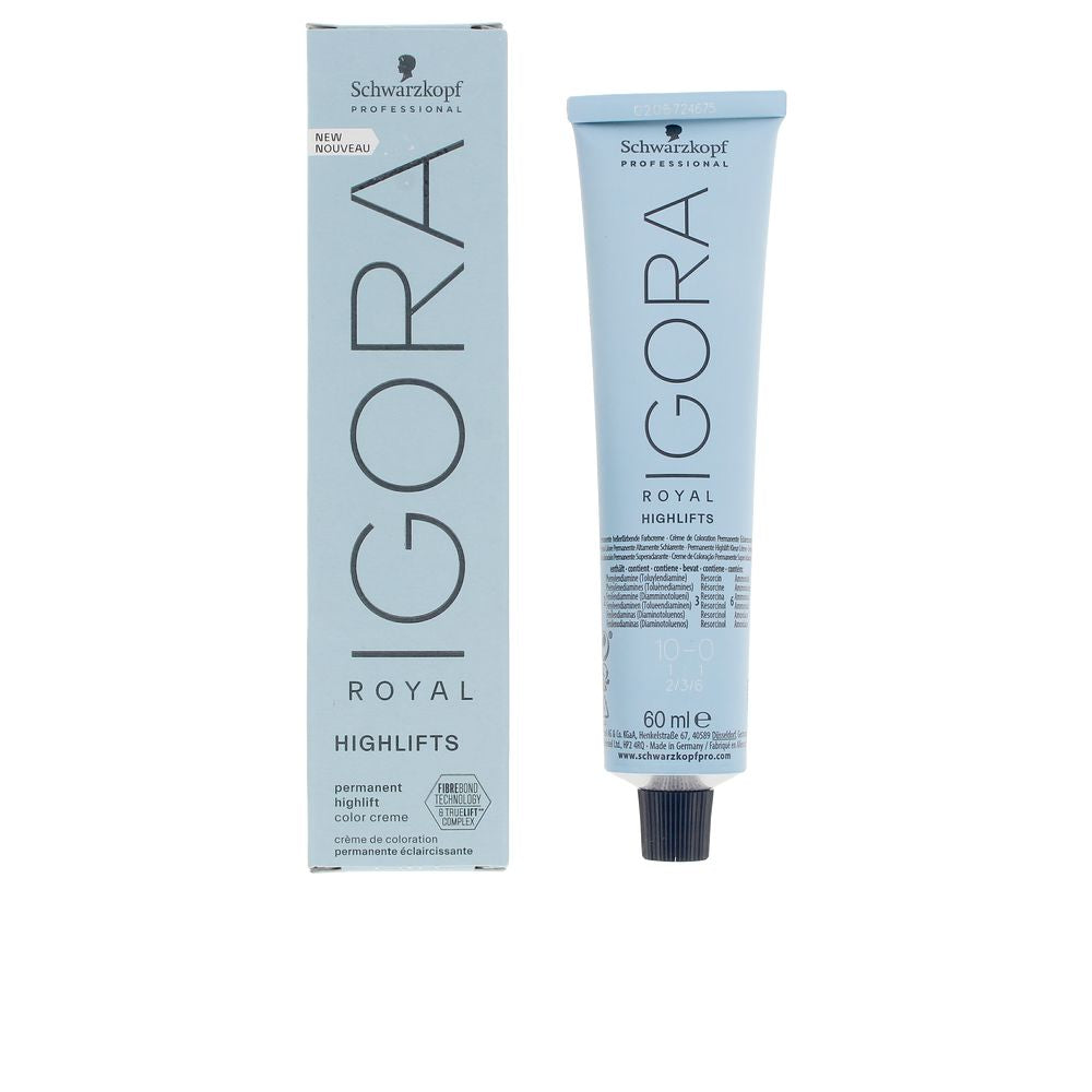 60 ml tube of permanent cream hair colour in natural blonde, salon packaging