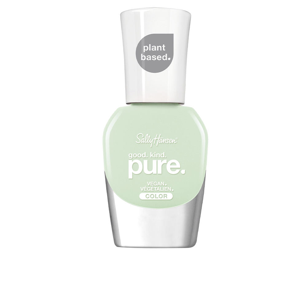 10 ml mint green nail polish bottle with recycled cap and plant brush