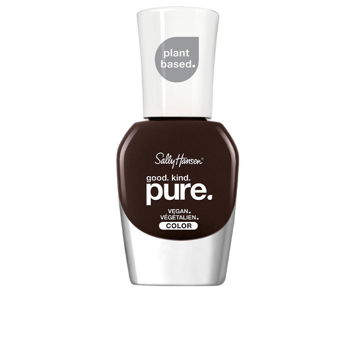 10 ml warm cacao nail polish bottle with plant‑based brush and recycled cap