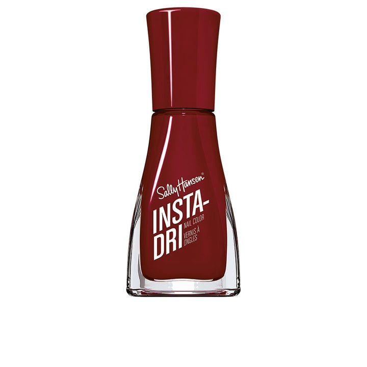 Small 9.17 ml bottle of fast‑drying red nail polish with contoured brush