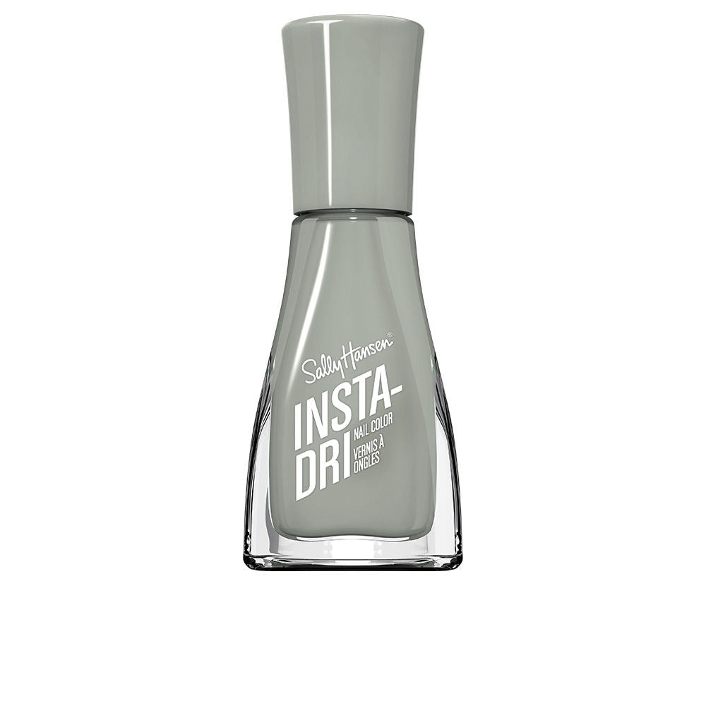 Small 9.17 ml fast‑dry nail polish bottle with contoured brush, deep red shade