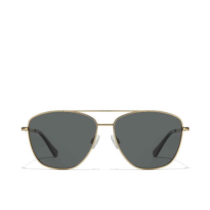 Gold metal aviator sunglasses, polarised lenses, Unisex, 57 mm