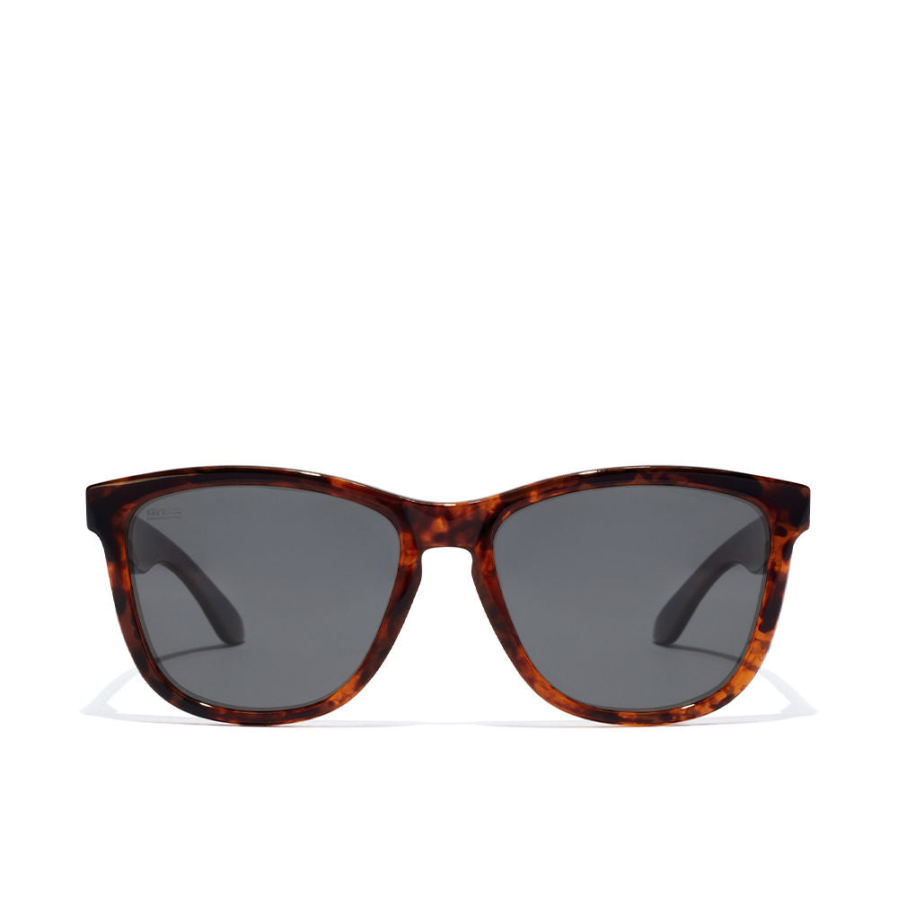 Unisex square Havana nylon sunglasses with polarised lenses, 54 mm