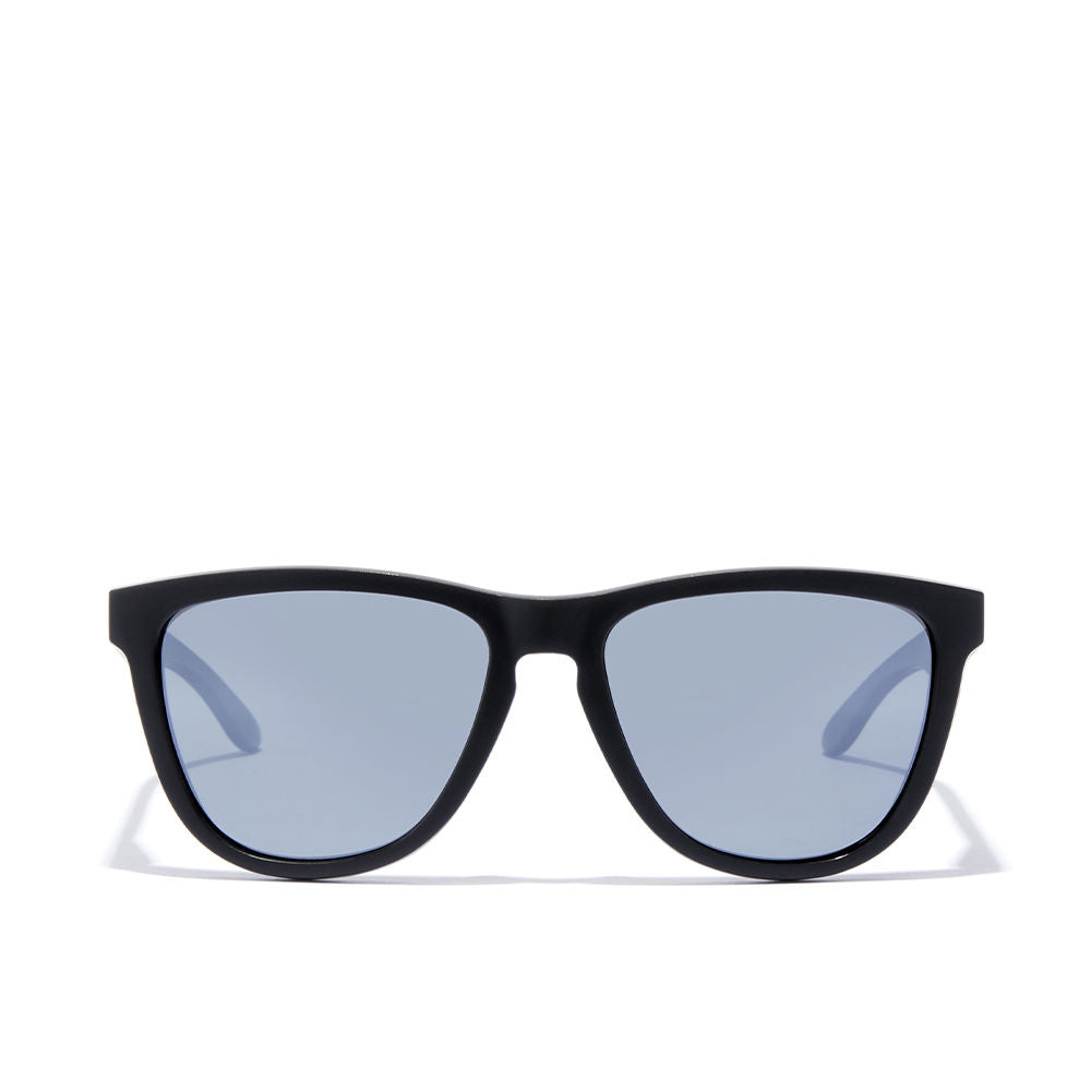 Black chrome square metal sunglasses, polarised lenses, Unisex, 55.7 mm lenses