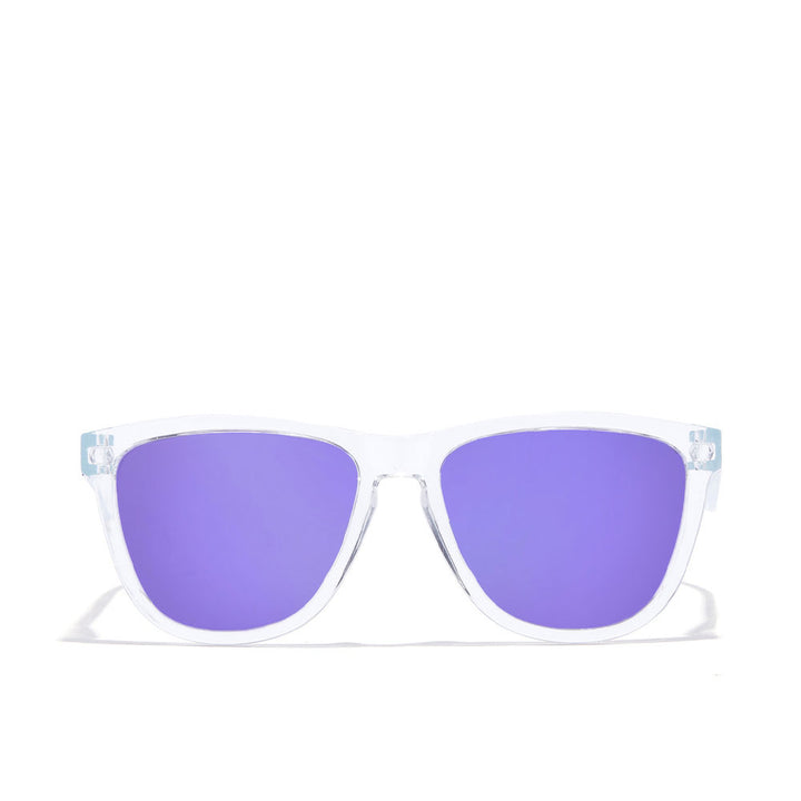 Transparent square-frame Unisex sunglasses with polarised lenses, 55.7 mm