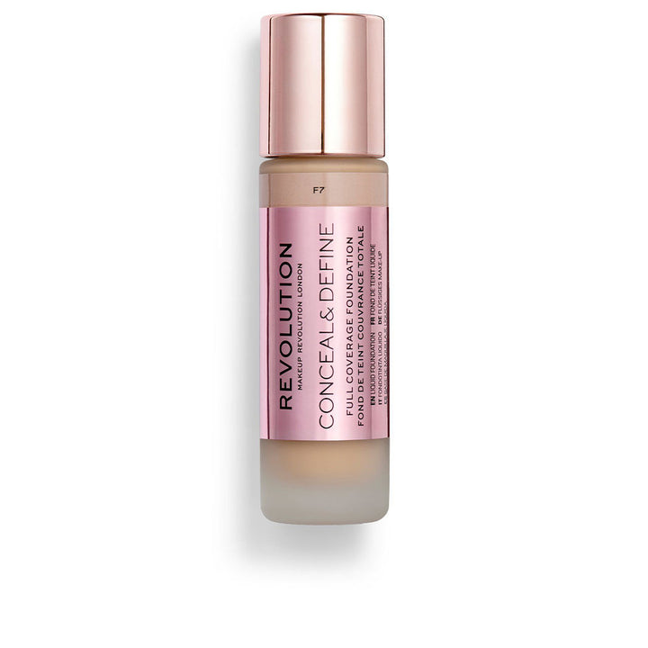 Glass bottle foundation, 23 ml, shade F7, semi-matte finish