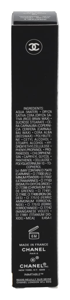 Black volumising mascara tube with elastomer brush, 6 g, Noir