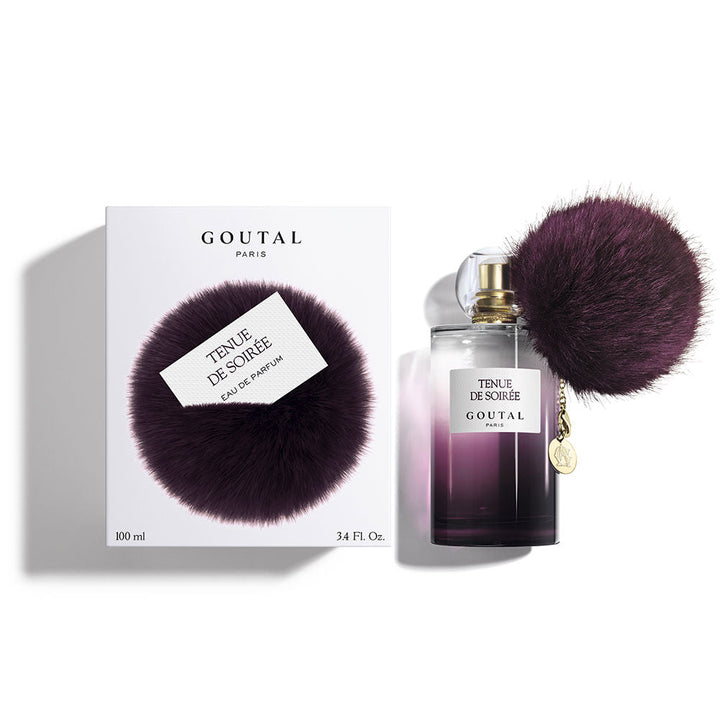 50 ml burgundy-gradient cylindrical glass bottle with crystal stopper and burgundy pompom