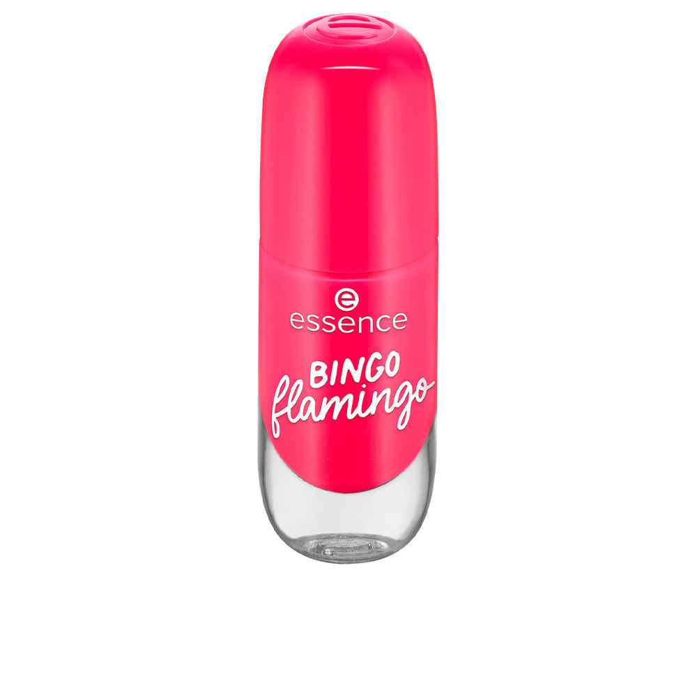 8 ml coral pink gel nail polish bottle with wide brush, fast‑dry finish