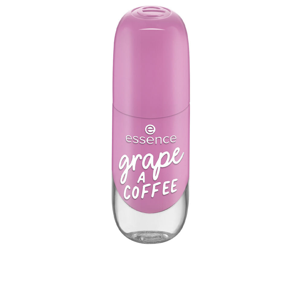 Bottle of 8 ml grape‑brown gel nail polish with wide brush, glossy finish