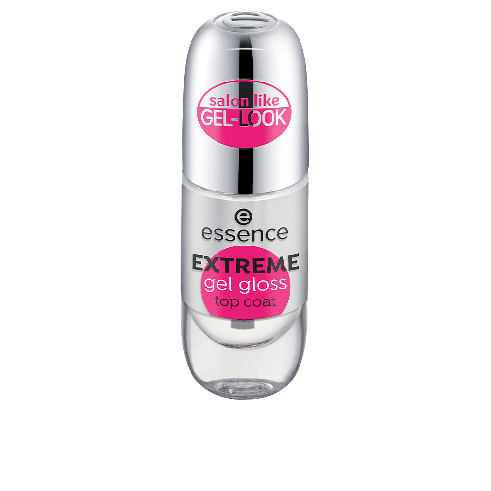 8 ml bottle of high-shine gel top coat with glossy finish, Unisex
