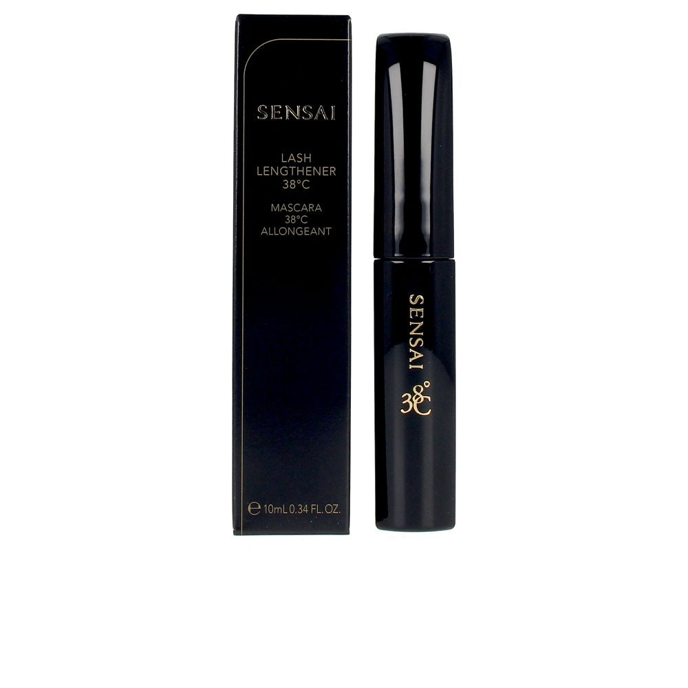 Black mascara tube and wand; fluid formula, lengthening brush, 10 ml