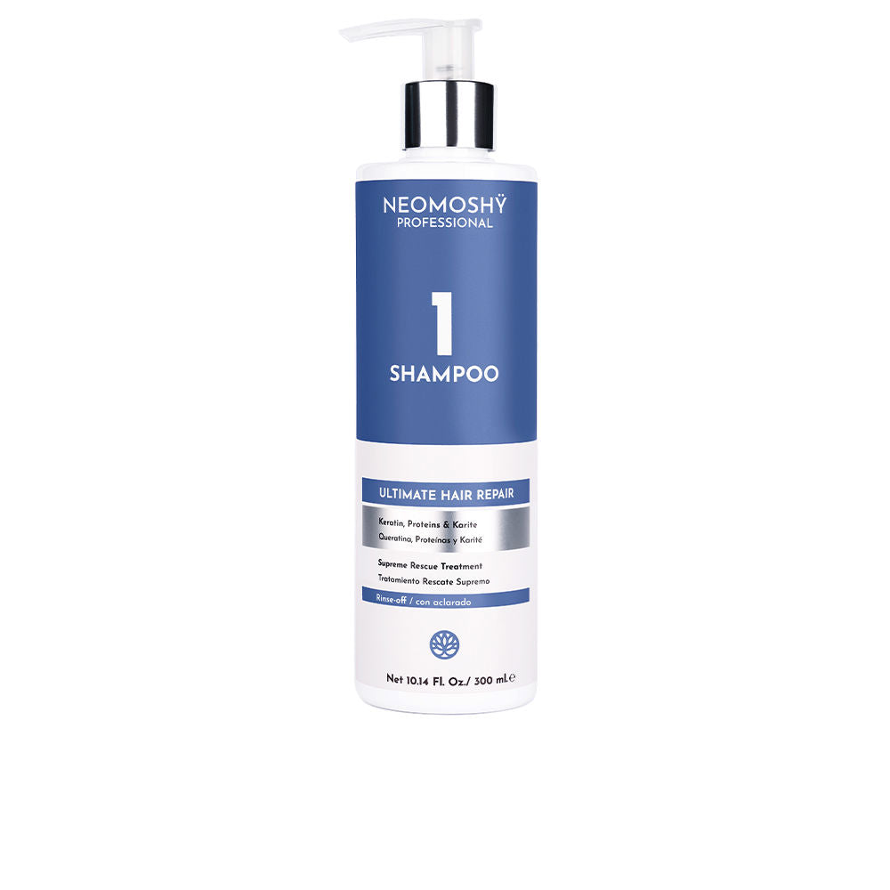 300 ml opaque shampoo bottle labelled Repair Protein Shampoo for Unisex hair