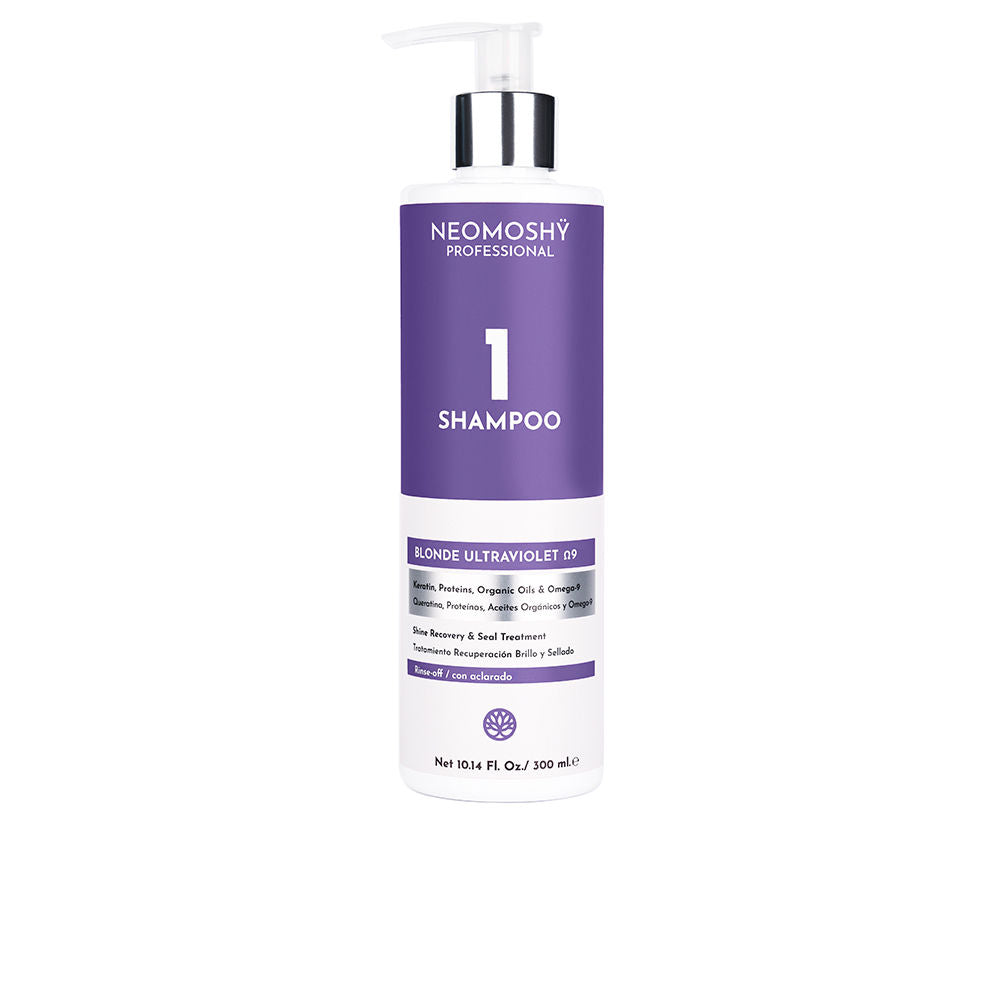 300 ml violet-toned shampoo bottle for blond hair, hydrating formula