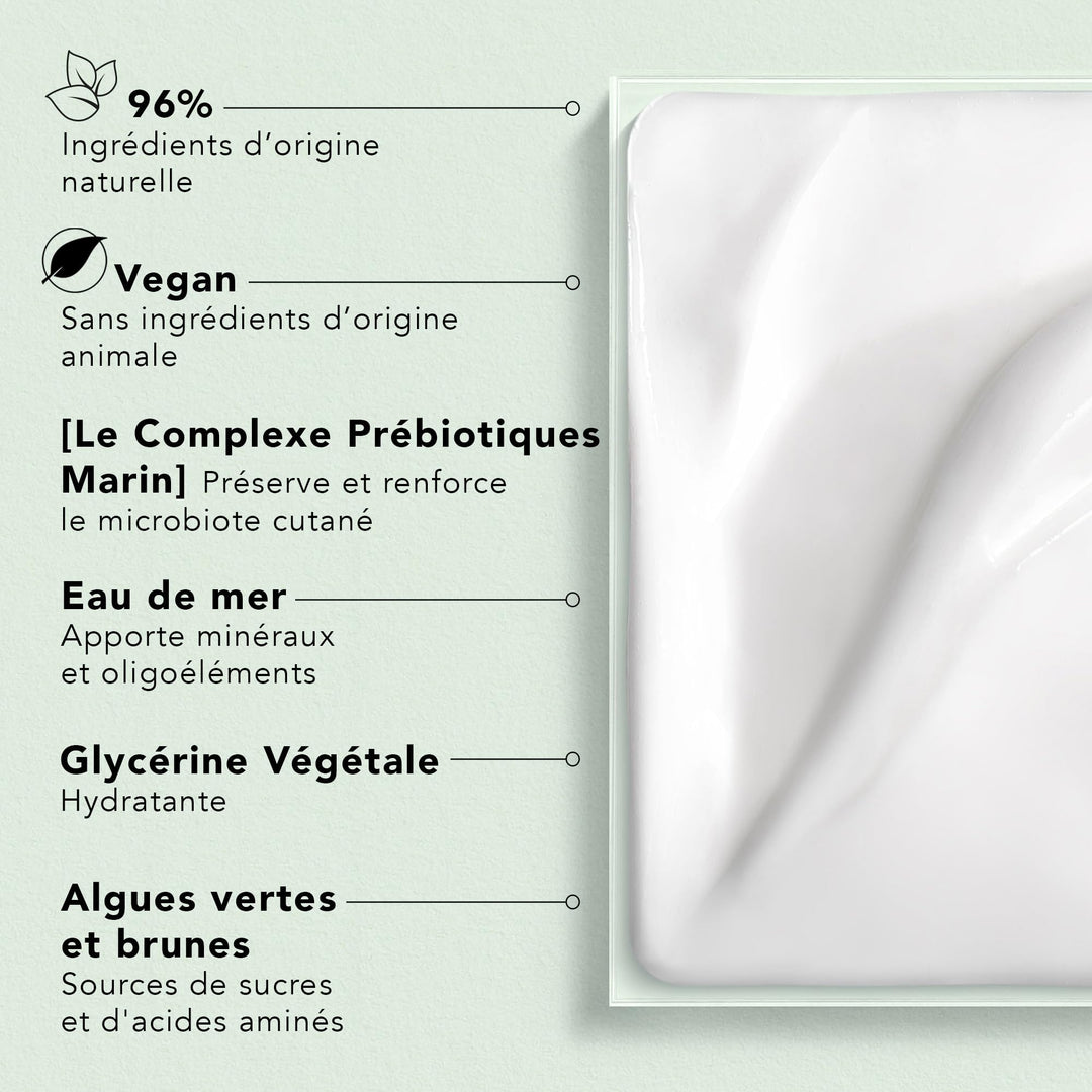 Transparent 200 ml micellar water bottle with marine-inspired label for Women