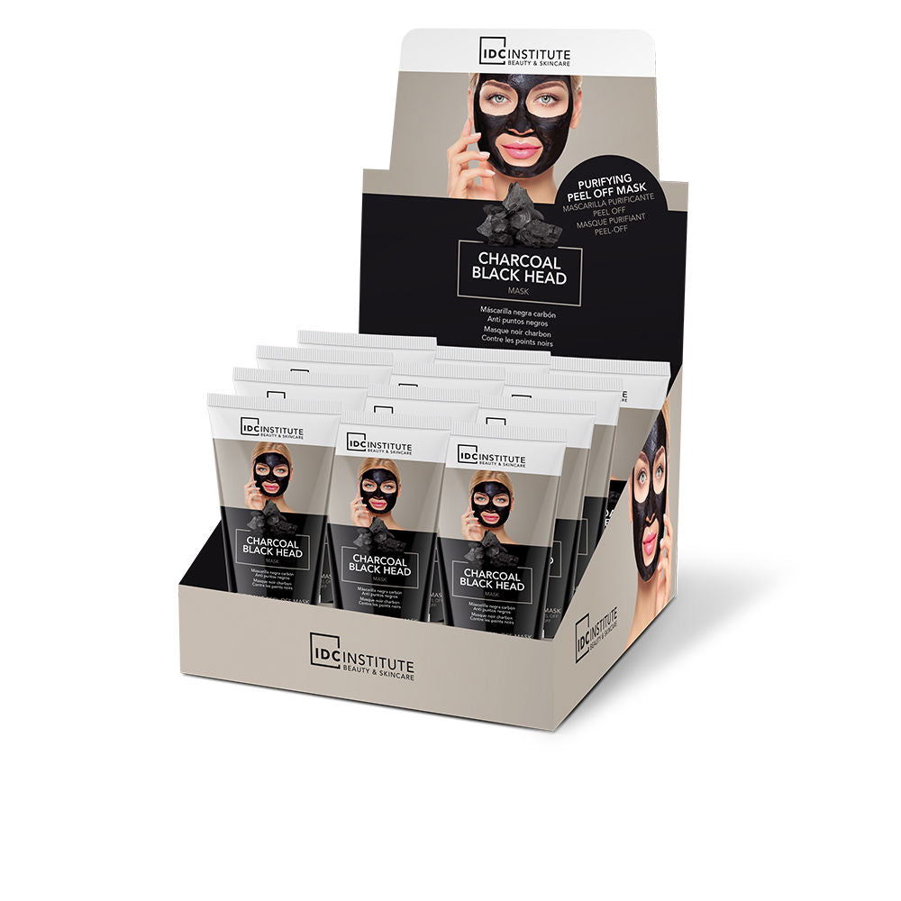 Tube of charcoal black peel-off mask, 60 ml, gel texture for Unisex use