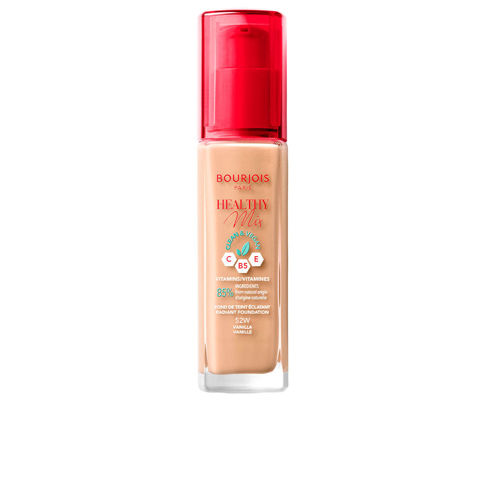 30 ml pump foundation in shade 52 Vanilla with luminous, natural finish