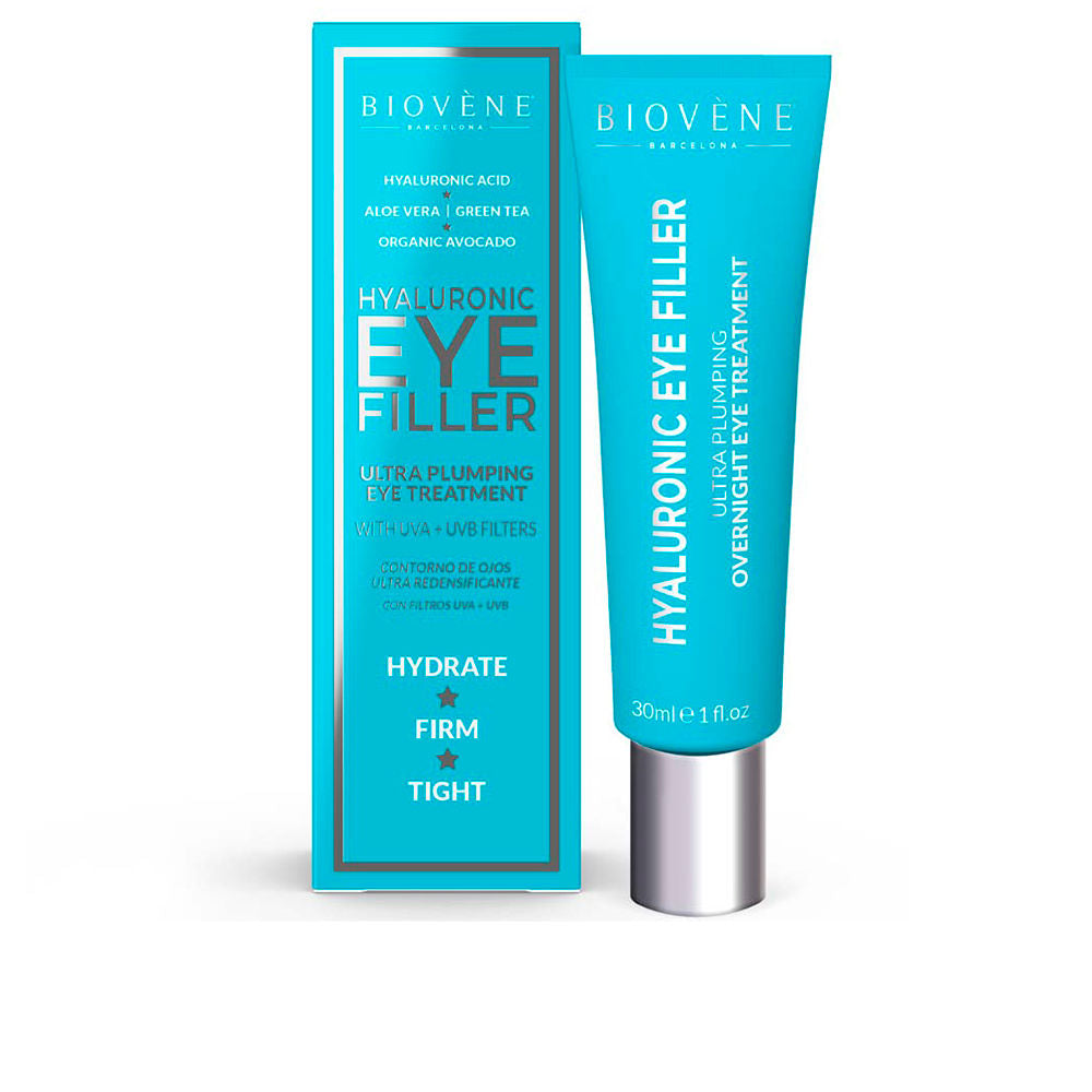 30 ml tube of hydrating hyaluronic eye filler cream for Women, lightweight texture