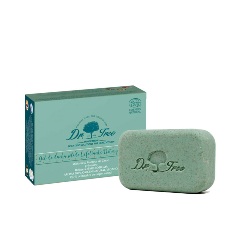 Solid exfoliating shower bar with wakame, abisinia oil and rosemary-eucalyptus scent, 120 g