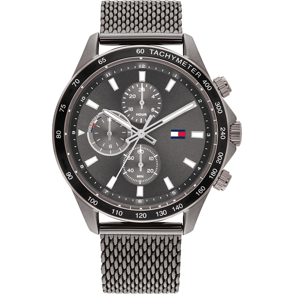 Tommy Hilfiger Silver Chronograph Mesh Watch