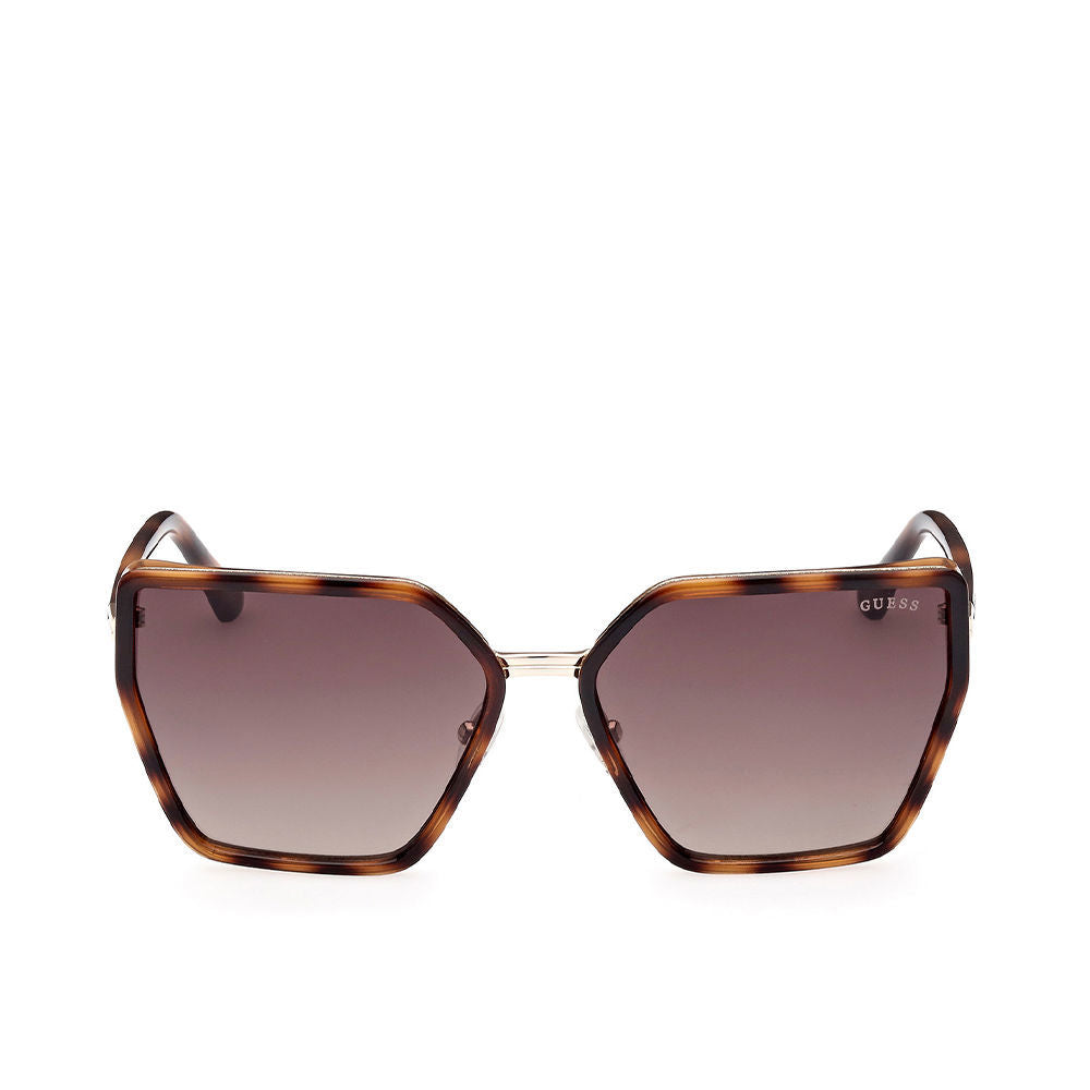 Oval tortoiseshell Havana acetate sunglasses with brown lenses, 135 mm width
