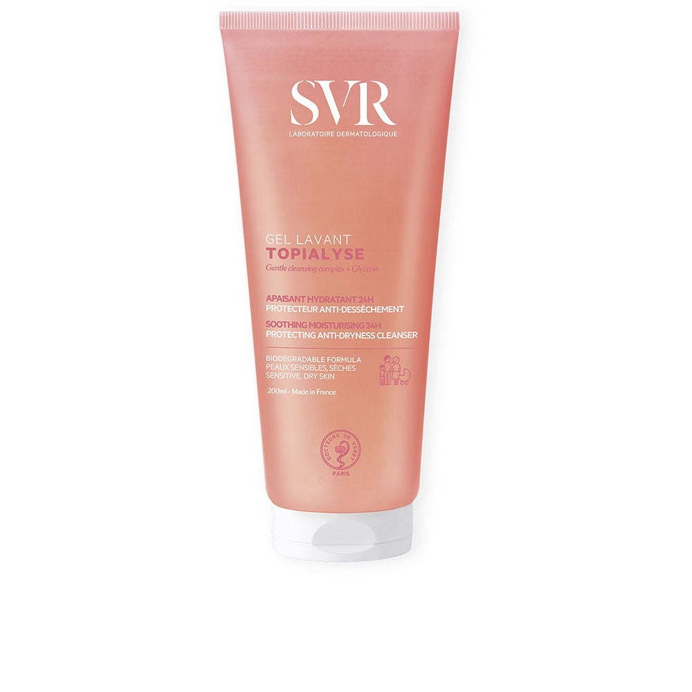 200 ml translucent gel cleanser bottle for dry, sensitive skin, glycerin formula