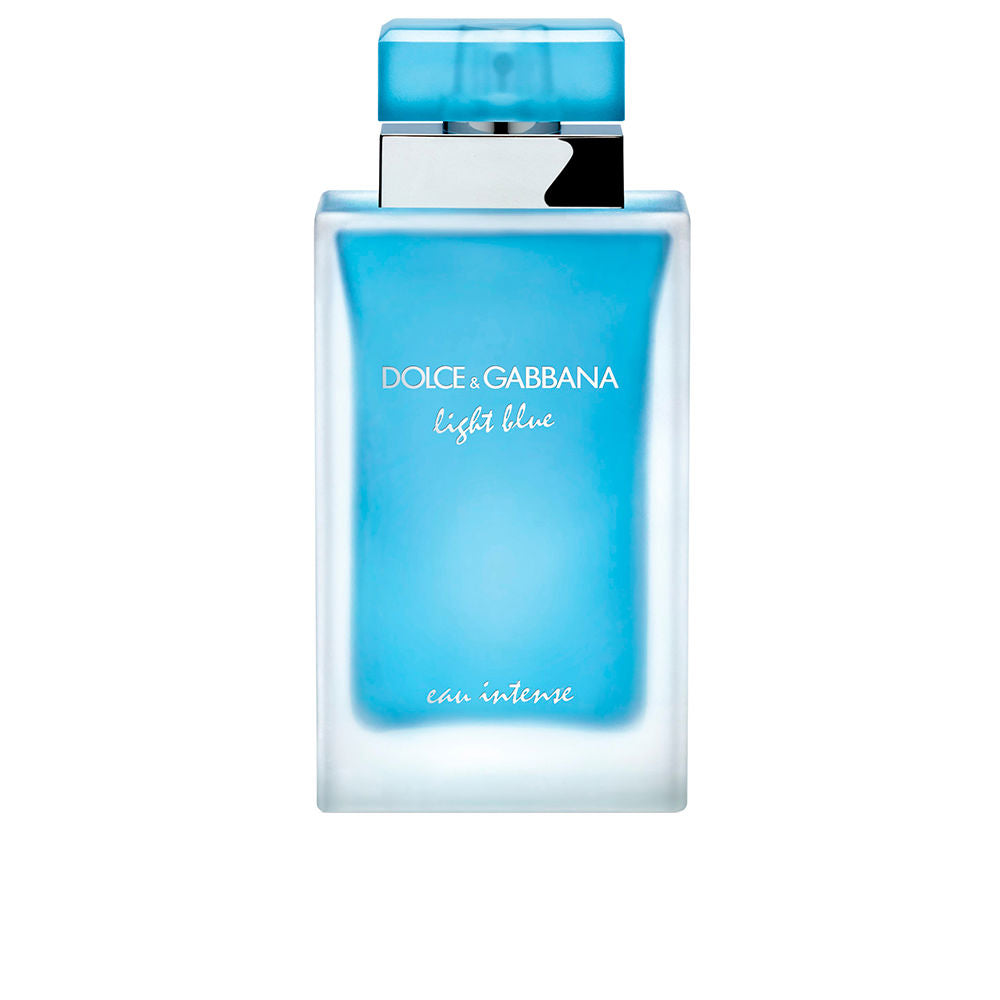 50 ml blue glass perfume bottle with silver cap; floral-fruity EDP for Women