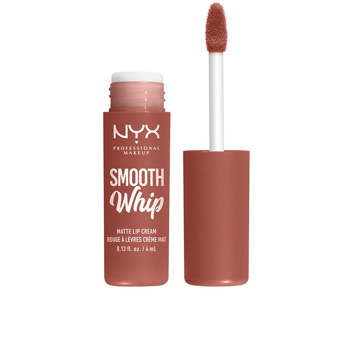 4 ml matte whip lip cream in warm brown shade with doe-foot applicator