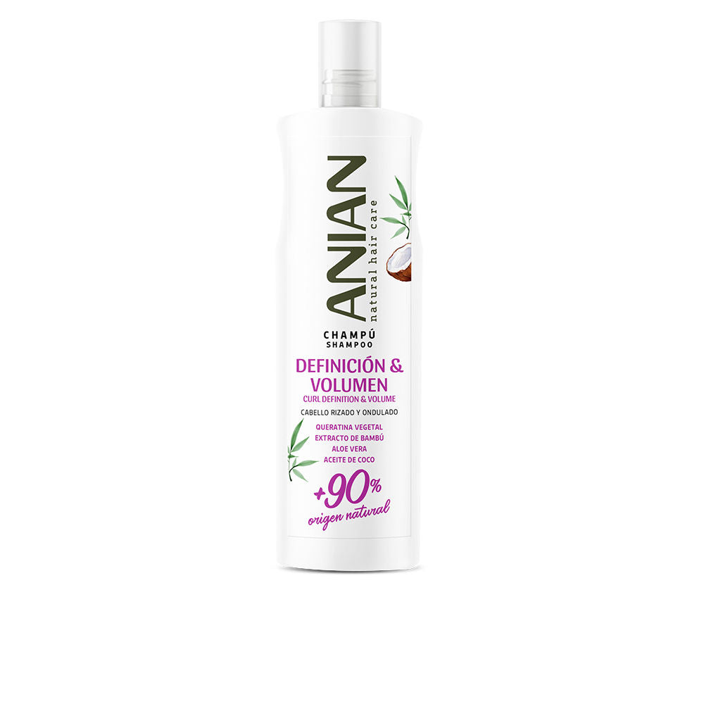 400 ml shampoo bottle for wavy and curly hair with aloe and bamboo extracts
