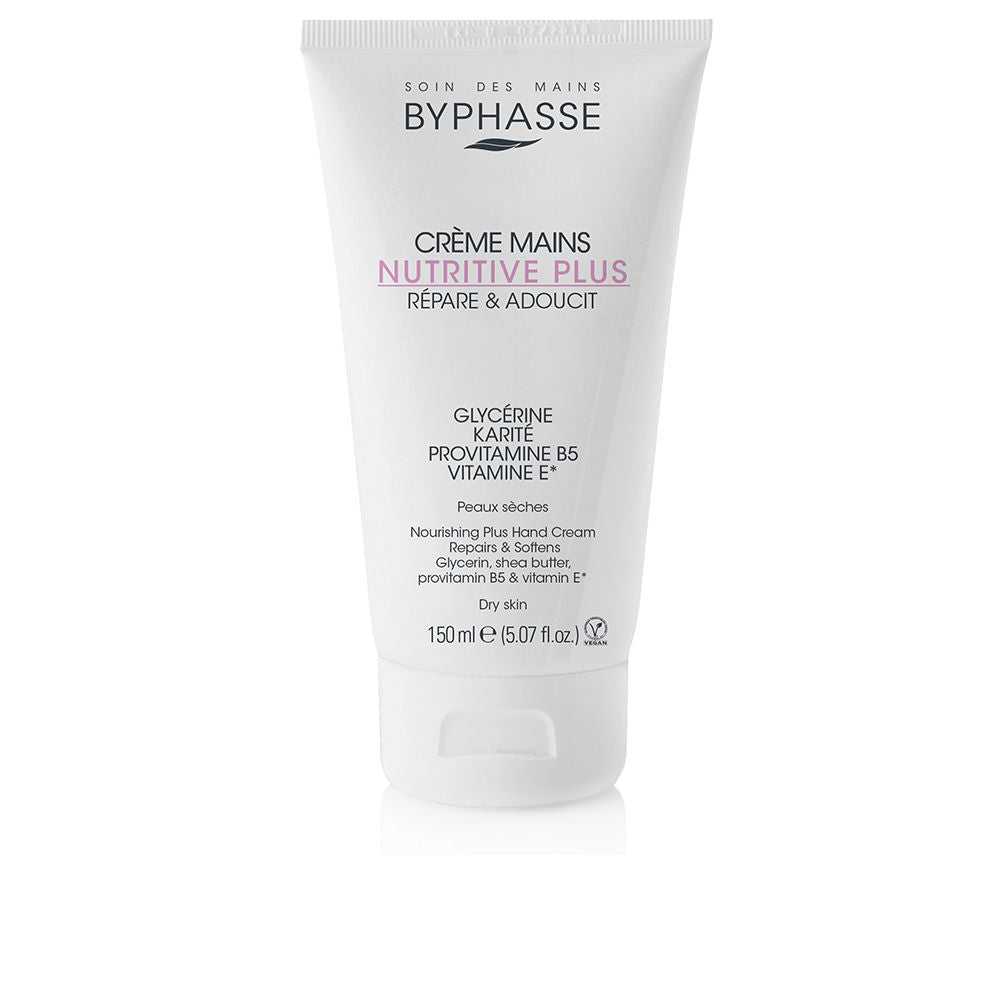 150 ml tube of shea butter nourishing hand cream, white tube with simple label