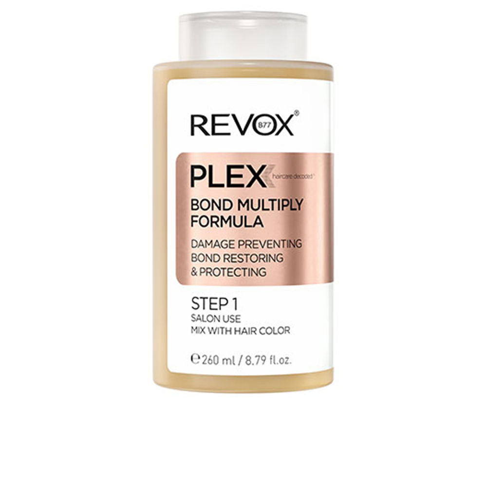 260 ml bottle of concentrated plex hair reconstructor treatment for damaged hair