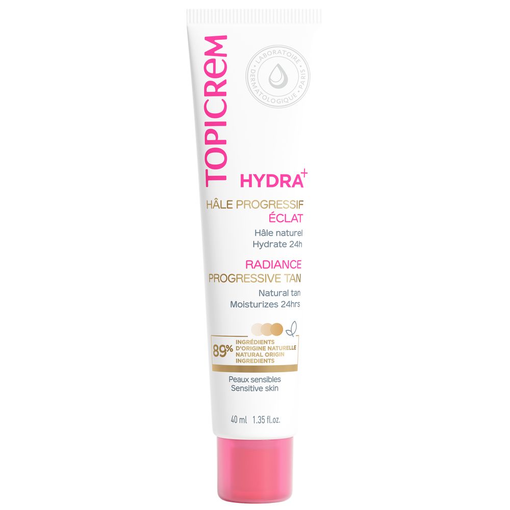 40 ml tube of facial progressive tan cream, lightweight hydrating texture