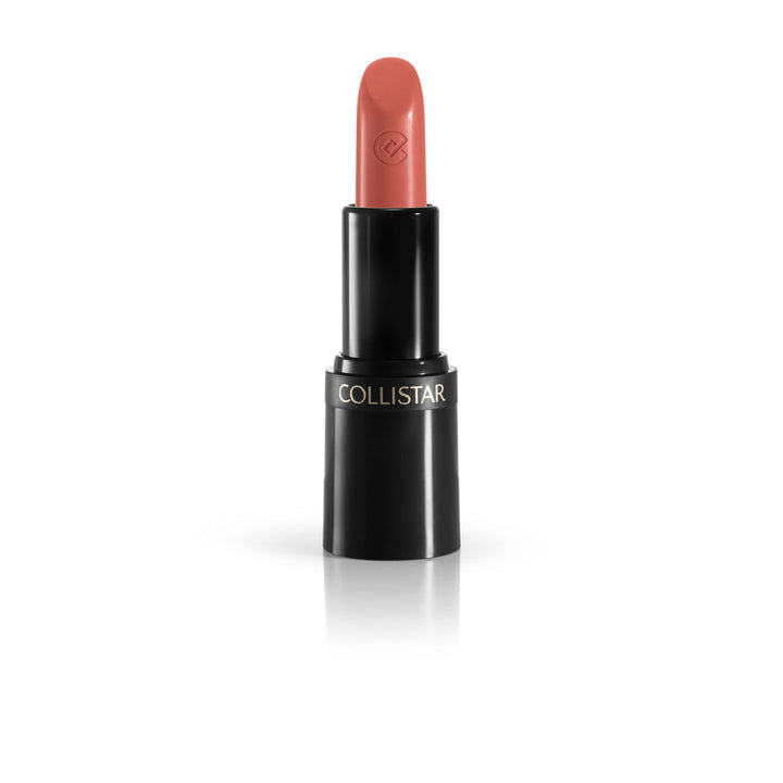 Black recyclable tube lipstick, rosy pink shade, creamy glossy finish, 3.5 g, Unisex