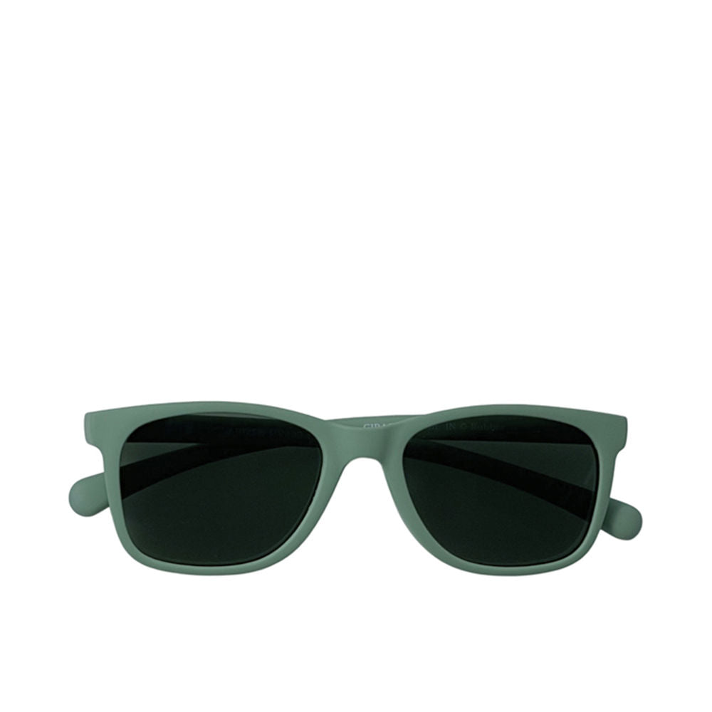 Square green junior sunglasses, polarised lenses, TPE frame, Unisex, ages 3–5